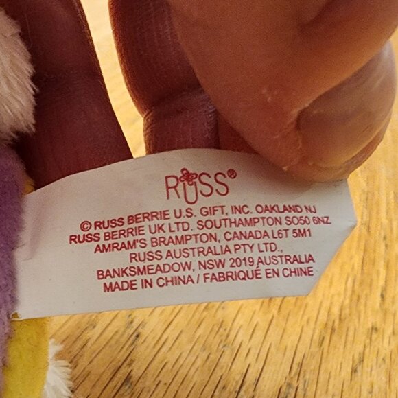 RUSS Easter Bunny Plushie Stuffed Animal Toy - Picture 6 of 11